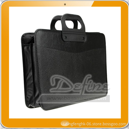 Leather Briefcase Portable Business Conference Meeting Files Portfolio